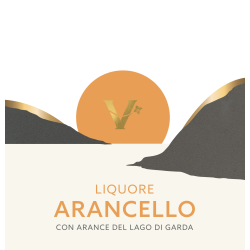 L'arancello:  Orangen-Likör
 Formato-0,5 l